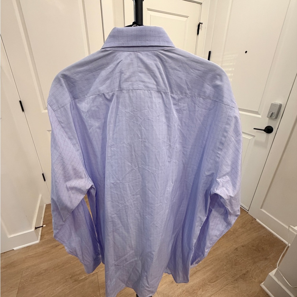 Canali Egyptian Cotton Windowpane Dress Shirt Size 42 - Picture 7 of 9